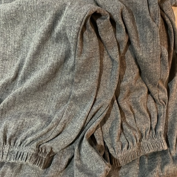 NWOT Free People On Point Cozy Ribbed Knit Lace Trim Romper in size XS Gray - Picture 8 of 12